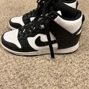 Nike Dunk High black & white - size 8 in women